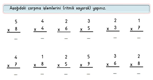 2. Sınıf Matematik Çarpma İşlemi Etkinliği-10
