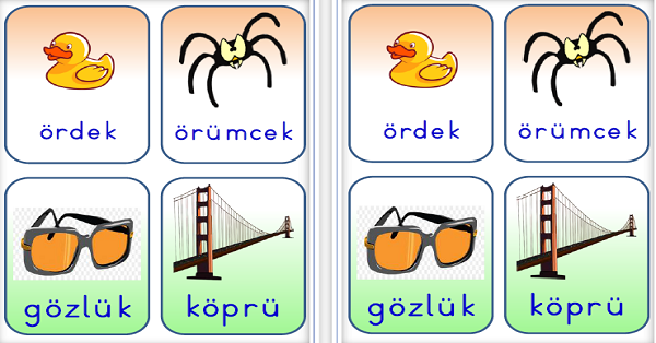 1. Sınıf İlk Okuma Yazma Harf Sezdirme Kartları Ö-ö Sesi