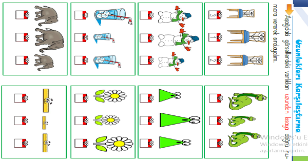 1. Sınıf Matematik Uzunlukları Karşılaştıralım Etkinliği 7