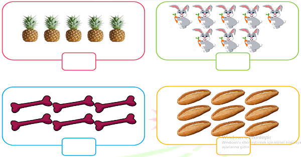 1. Sınıf Matematik Nesne Sayılarını Yazma Etkinliği 1