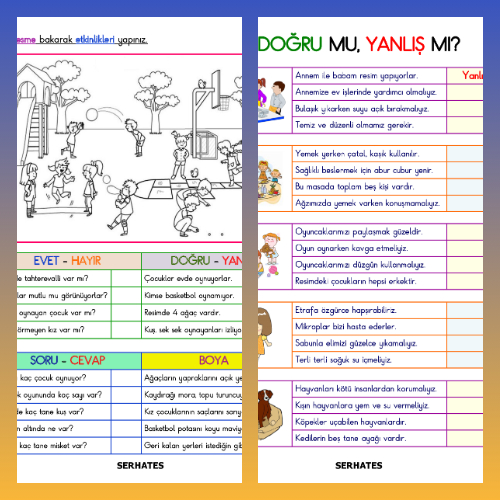 1. Sınıf Türkçe Oku - Anla - Boya Etkinliği - 3