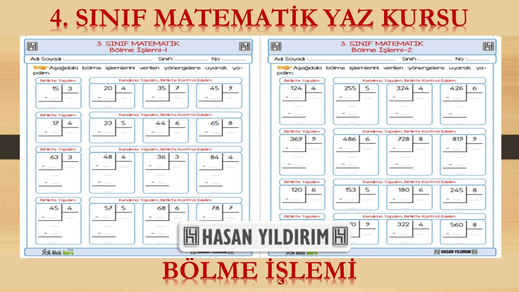 4. Sınıf Matematik Yaz Kursu - Bölme İşlemi (3. Sınıf Tekrarı)