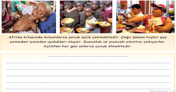 3. Sınıf Türkçe Duygu ve Düşüncelerini Yazma-1