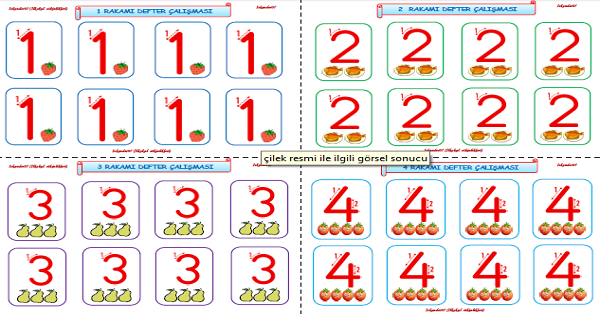 1. Sınıf Matematik Rakamlar Defter Çalışması -2
