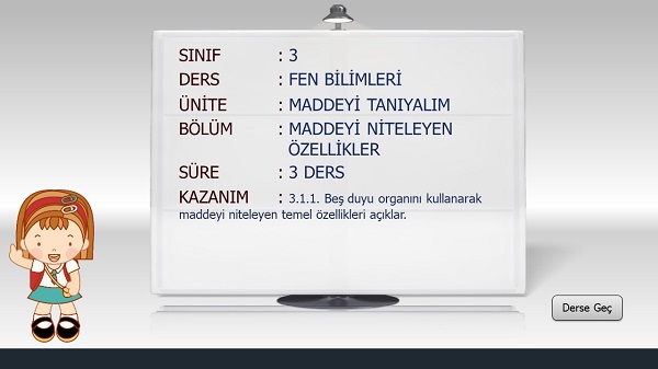 3. Sınıf Fen Bilimleri Maddeyi Niteleyen Özellikler Sunusu 1