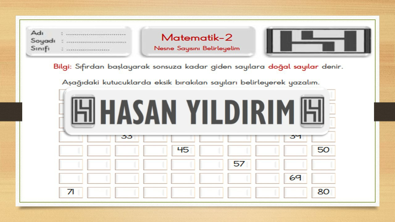2. Sınıf Matematik Nesne Sayısını Belirleyelim Çalışma Sayfası