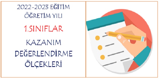 2022-2023 Eğitim Öğretim Yılı 1. Sınıflar 1.Dönem 3.Ünite Kazanım Değerlendirme Ölçeği