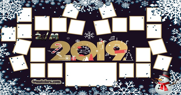 2M Sınıfı için 2019 Yeni Yıl Temalı Fotoğraflı Afiş (23 öğrencilik)