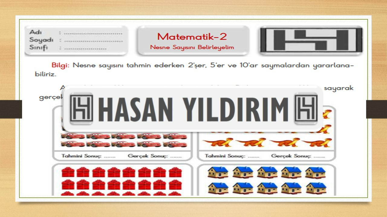 2. Sınıf Matematik Nesne Sayısını Tahmin Etme Çalışma Sayfası
