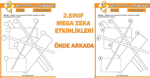 2. Sınıf Mega Zeka Etkinliği - Önde Arkada