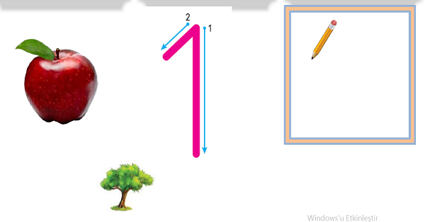 1. Sınıf Matematik Bir Rakamı (1 Rakamı) Etkinliği