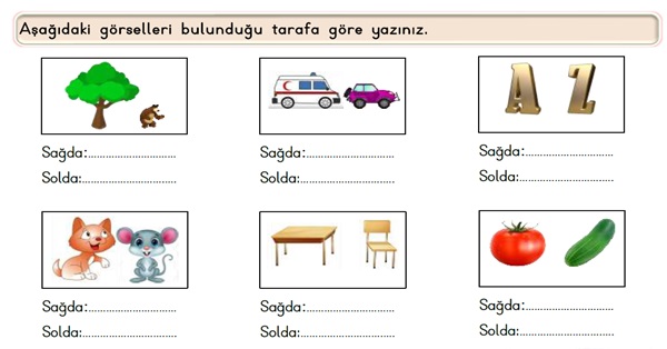2. Sınıf Matematik Uzamsal İlişkiler Etkinliği-1