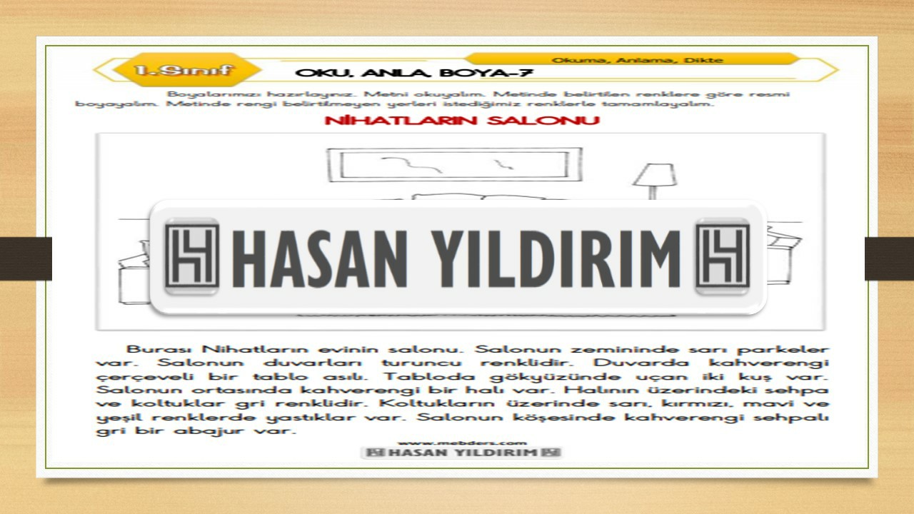 1. Sınıf Türkçe Oku, Anla, Boya-7