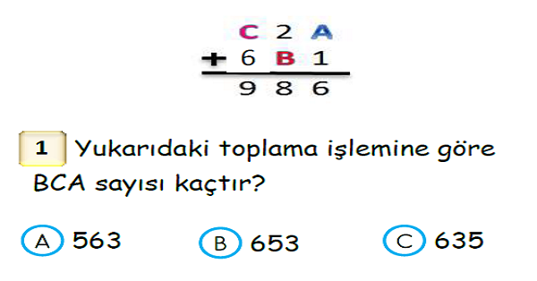 3. Sınıf Matematik Toplama İşlemi Yaprak Test-2