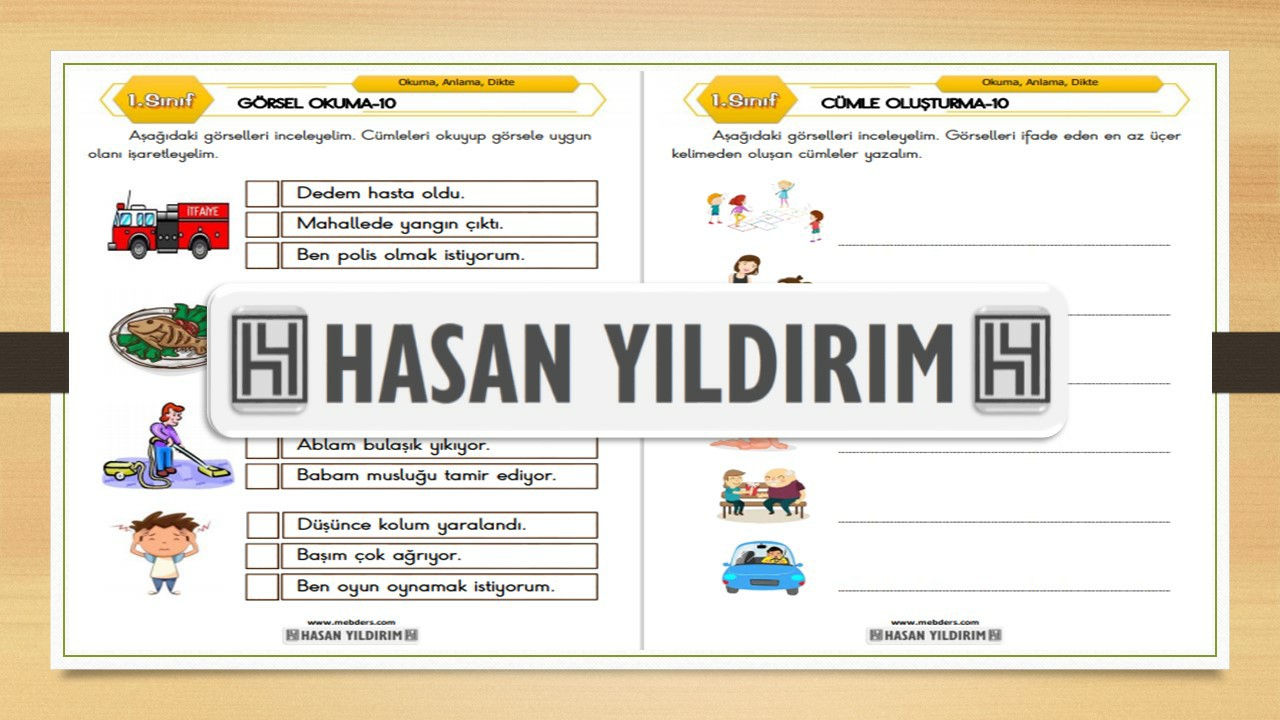 1. Sınıf Türkçe Görsel Okuma ve Cümle Oluşturma-10