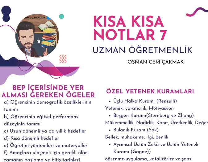 Uzman Öğretmenlik Kısa Kısa Notlar Serisi 7
