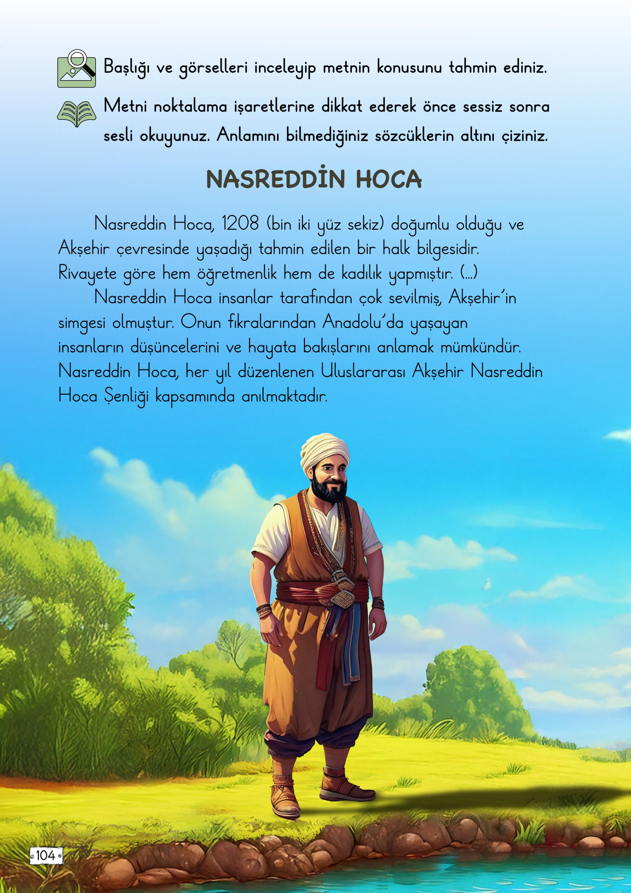 2. Sınıf Türkçe Meb Yayınları Nasreddin Hoca Metni Etkinlik Cevapları