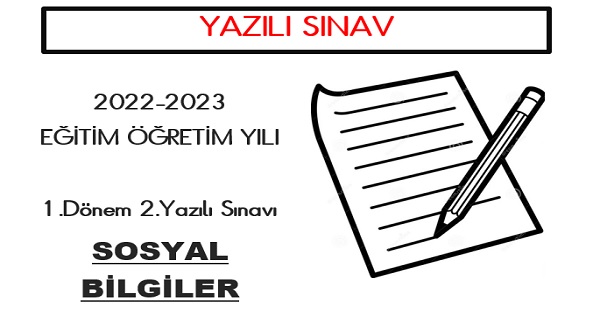 4. Sınıf Sosyal Bilgiler 1.Dönem 2.Yazılı Sınavı