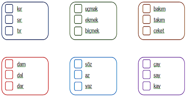 4. Sınıf Türkçe Eş Sesli Sözcükler Etkinliği 3