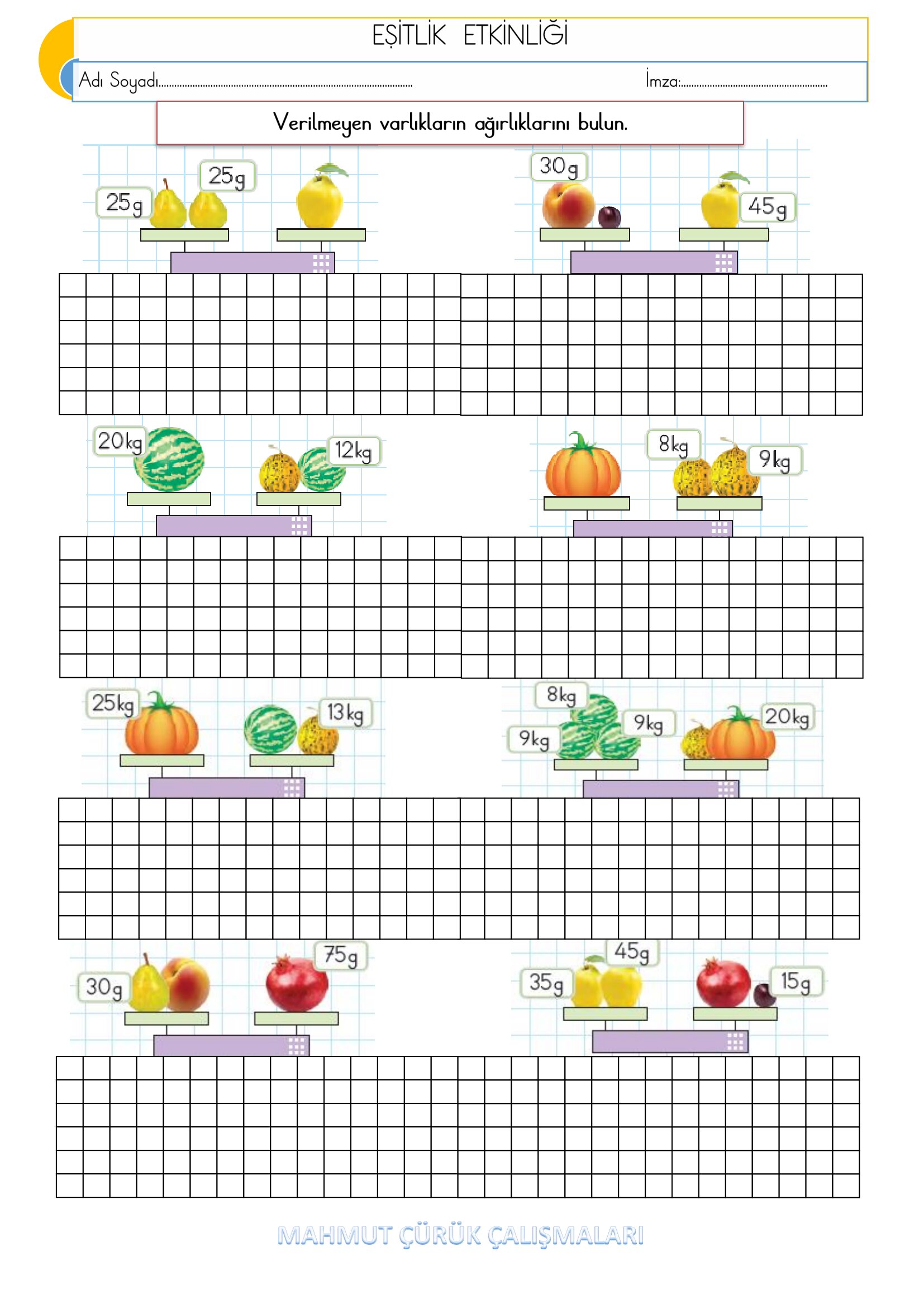 2. Sınıf - Matematik - Eşitlik Etkinliği-4