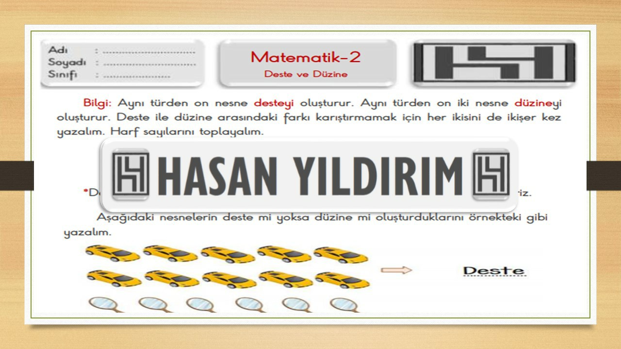 2. Sınıf Matematik Deste ve Düzine Çalışma Sayfası