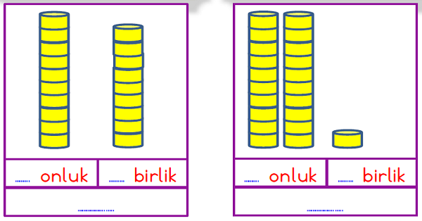 1. Sınıf Matematik Onluk Birlik Gösterimi Etkinliği 2