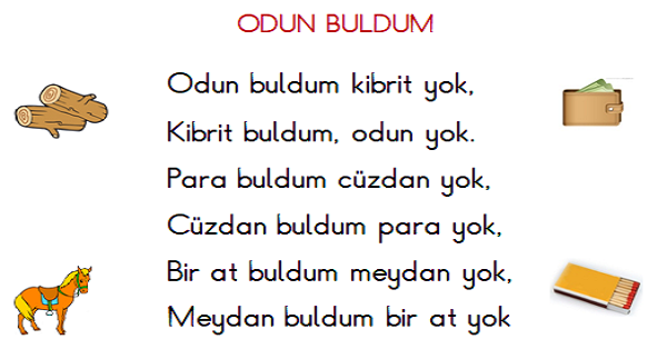 1. Sınıf Türkçe Okuma ve Yazma Etkinliği 5