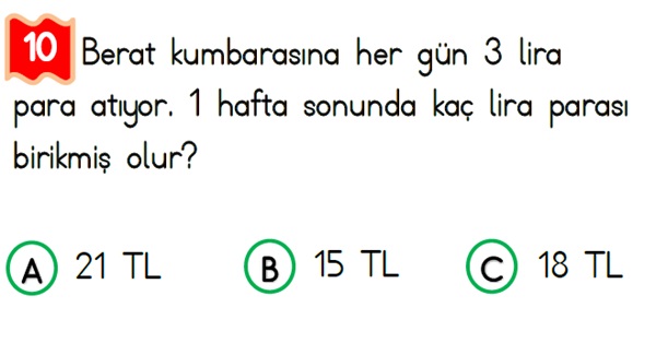 2. Sınıf Matematik Paralarımız-Yaprak Test-2