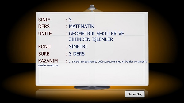 3. Sınıf Matematik Simetri Sunusu