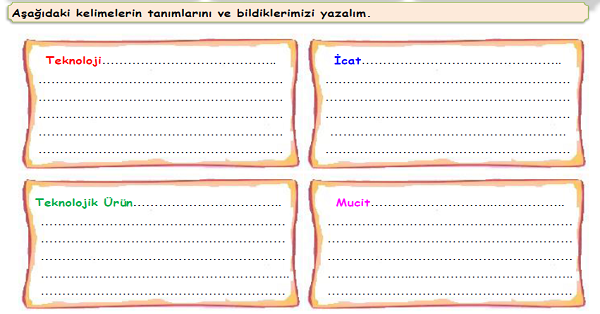 4. Sınıf Sosyal Bilgiler İyi ki Var Kavramlar Etkinliği