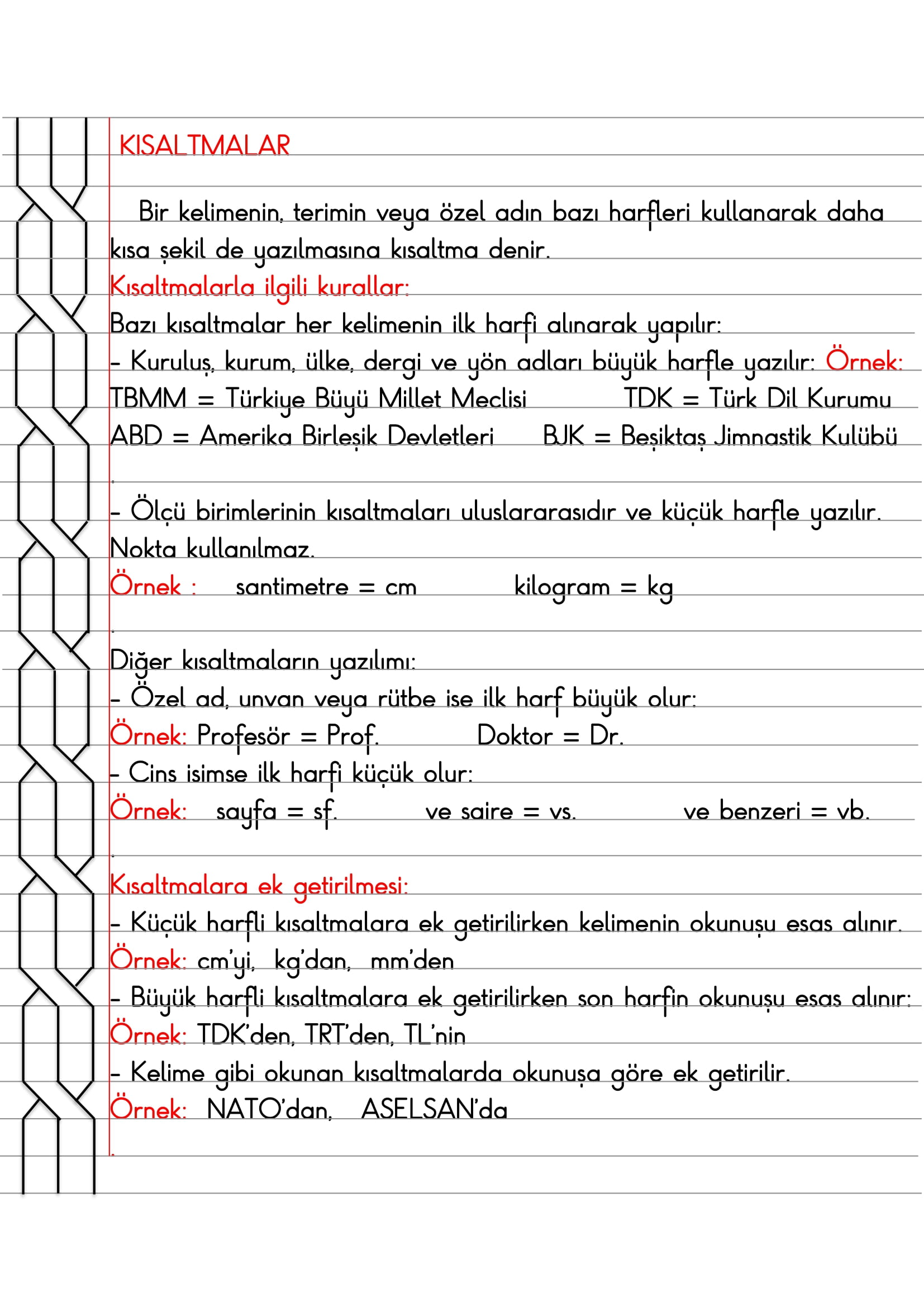 2. Sınıf - Türkçe Kısaltmalar Konu Anlatımı