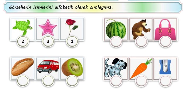 2. Sınıf Türkçe Alfabetik Sıralama Ekinliği-4