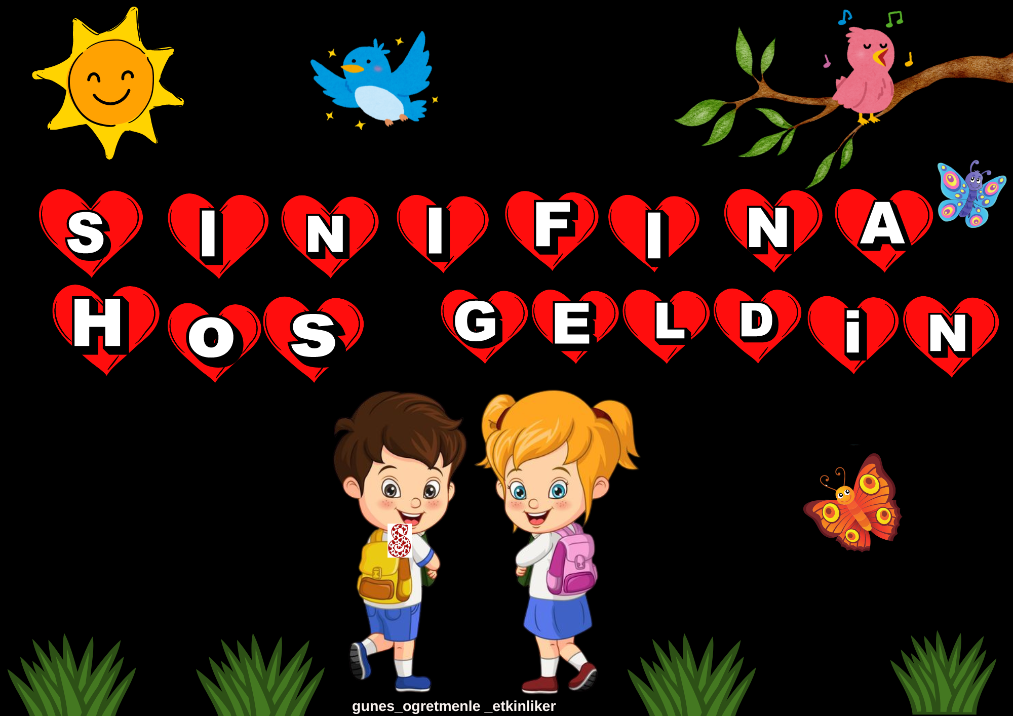 1. Sınıf \'\'SINIFINA HOŞ GELDİN PANOSU\'\