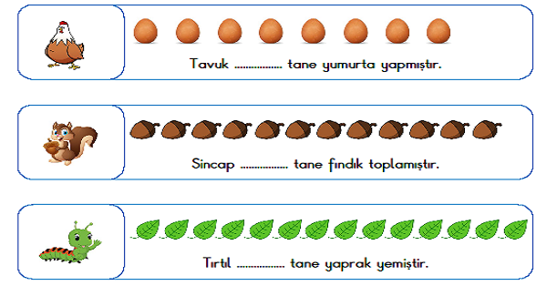 1. Sınıf Matematik Nesneleri Sayalım Etkinliği 1