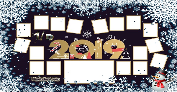 1D Sınıfı için 2019 Yeni Yıl Temalı Fotoğraflı Afiş (17 öğrencilik)