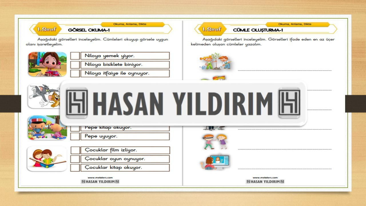1. Sınıf Türkçe Görsel Okuma ve Cümle Oluşturma-1