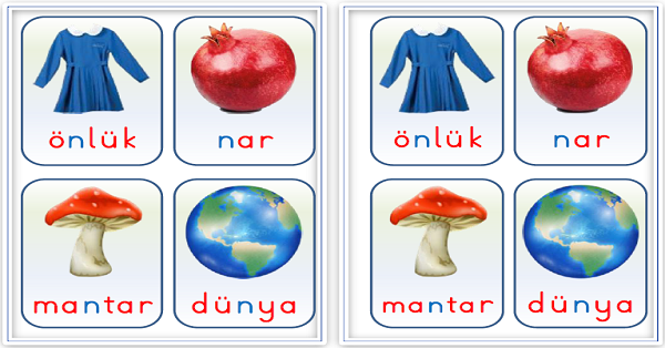 1. Sınıf İlk Okuma Yazma Harf Sezdirme Kartları N-n Sesi