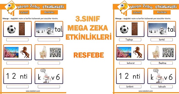 3. Sınıf Mega Zeka Etkinliği - Resfebe