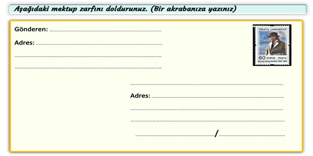 2. Sınıf Hayat Bilgisi Evimin Adresini Biliyorum Etkinliği