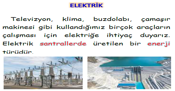 3. Sınıf Fen Bilimleri Elektrikli Araçlar Konu Özeti
