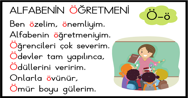1. Sınıf İlk Okuma Yazma (Ö-ö Sesi) Tekerleme