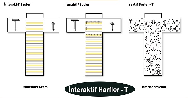 1. Sınıf İlkokuma İnteraktif Harfler - T Sesi