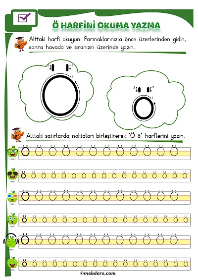 1. Sınıf İlkokuma Ö Sesi Okuma Yazma Etkinliği