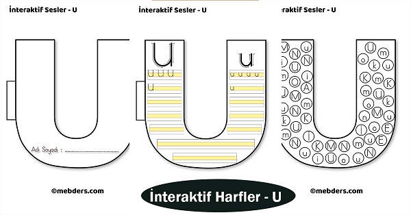 1. Sınıf İlkokuma İnteraktif Harfler - U Sesi