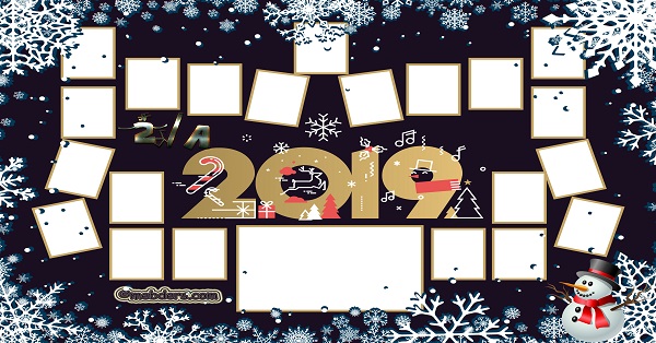 2A Sınıfı için 2019 Yeni Yıl Temalı Fotoğraflı Afiş (21 öğrencilik)